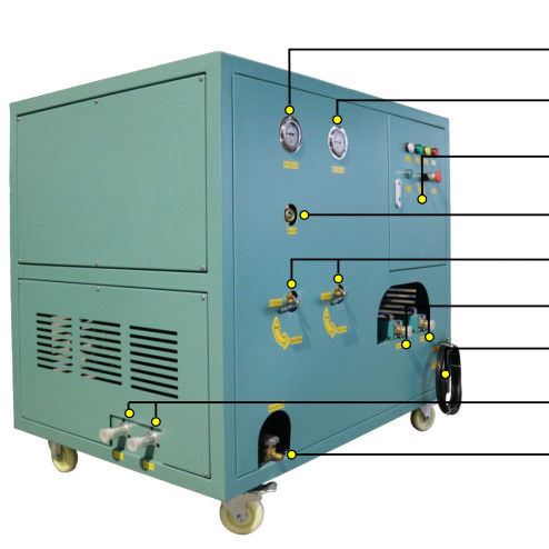 2HP Low Pressure Refrigerant Recovery Machine R123 Chiller AC Gas Charging Recycling Machine