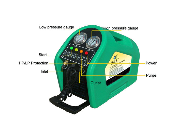 R407C Single Cylinder AC Recovery Unit Portable Automotive AC Recovery Machine
