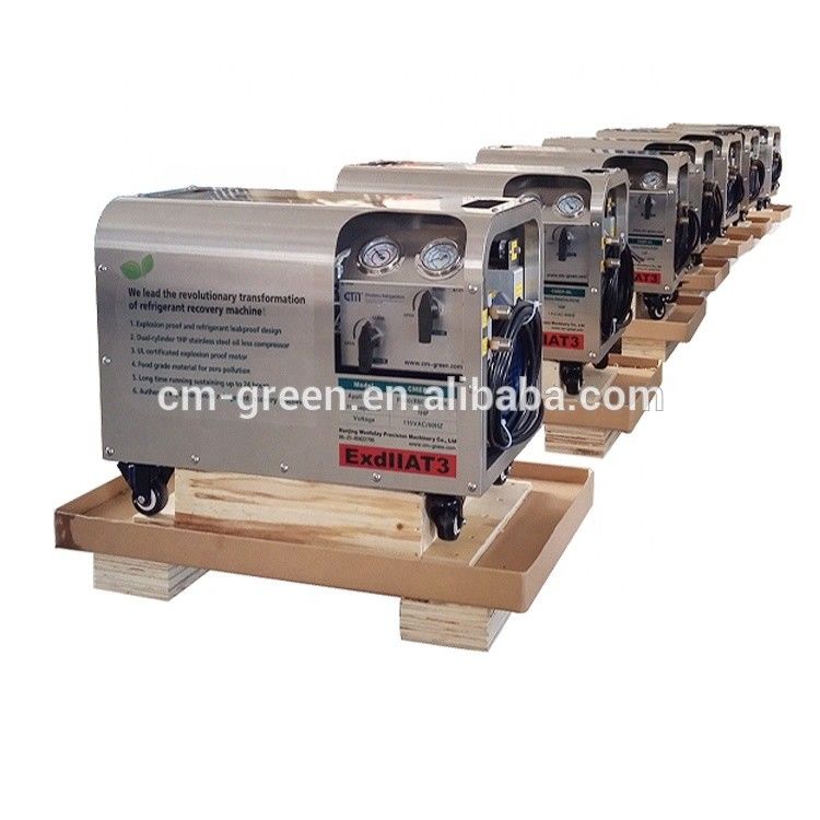 1HP Dual Cylinder Refrigerant Recovery System Explosion Proof R32 R290 Recovery Charging Machine Ac Recharge Machine