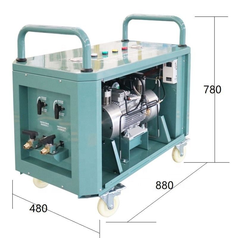 Oil Less Refrigerant Vapor Gas Recovery Machine CE Certification 2HP Rapid Speed Recovery Unit