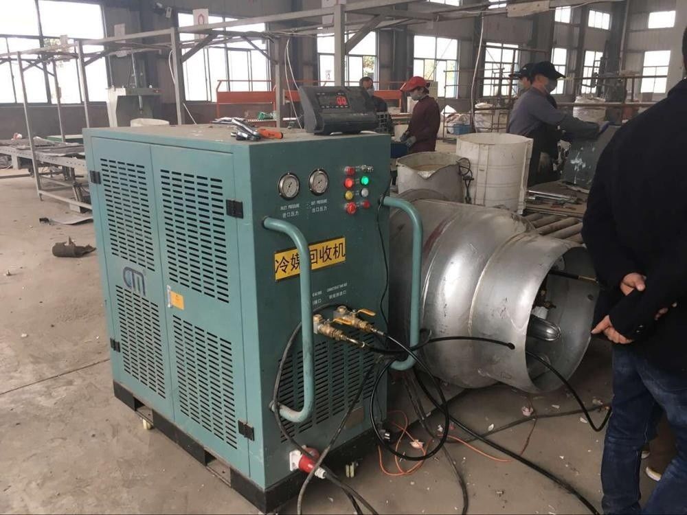 5HP R134a refrigerant recovery unit air condition ac gas charging machine ISO tank recovery machine R134a R22