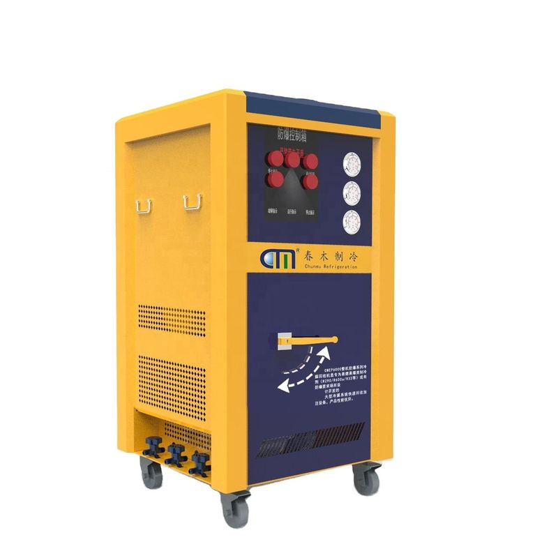 R600 R32 hydrocarbon refrigerant gas recovery machine 4HP oil less explosion proof recovery charging station