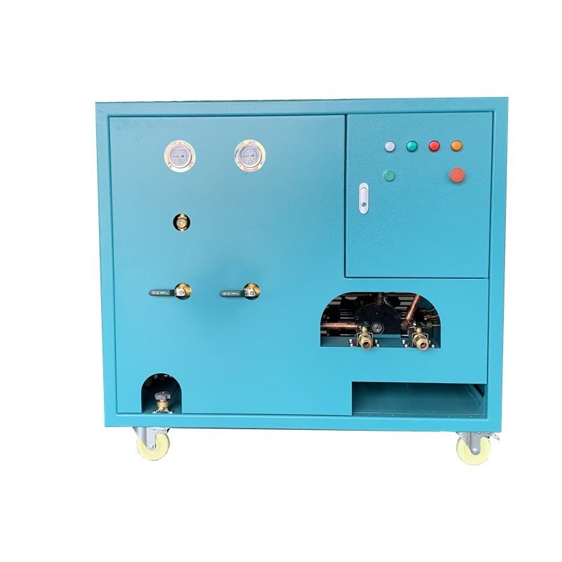 high pressure refrigerant recovery machine R23 SF6 chiller 2HP oil less recovery recharge machine