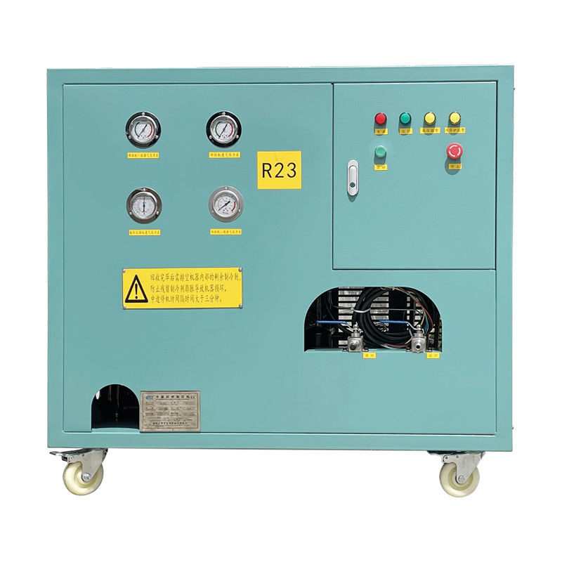 high pressure refrigerant recovery machine R23 SF6 chiller 2HP oil less recovery recharge machine