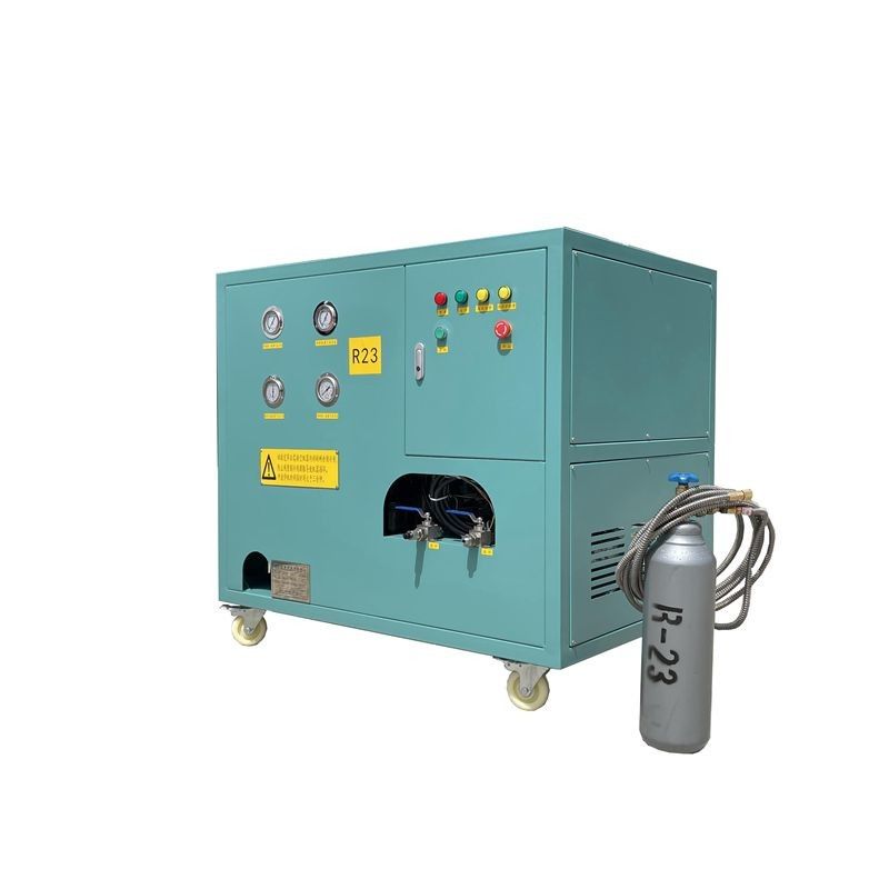 high pressure refrigerant recovery machine R23 SF6 chiller 2HP oil less recovery recharge machine