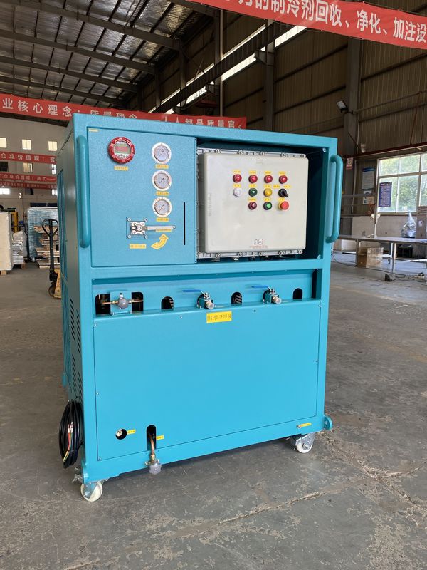 air conditioner refrigerant recover pump ac gas recovery charging machine 10HP full oil less vapor recovery machine