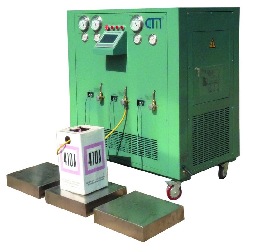 Three Stations R134a Refrigerant Charging Machine With 6kg/Min Filling Accuracy