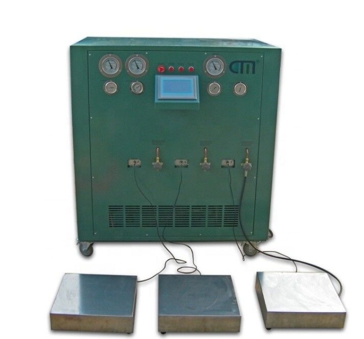Three Stations R134a Refrigerant Charging Machine With 6kg/Min Filling Accuracy