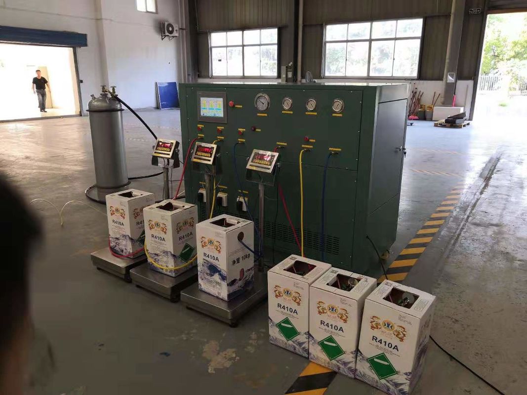Three Stations R134a Refrigerant Charging Machine With 6kg/Min Filling Accuracy