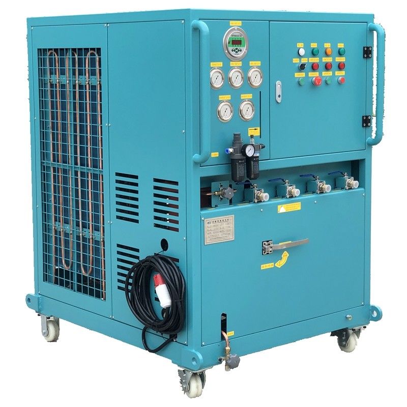10HP oil less a/c refrigerant recovery system ISO tank gas recovery machine ac charging machine