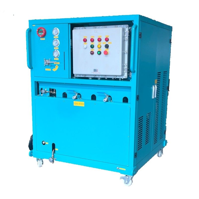 R32 R600a refrigerant recovery pump 10HP explosion proof recovery charging machine R134a ac recharge machine