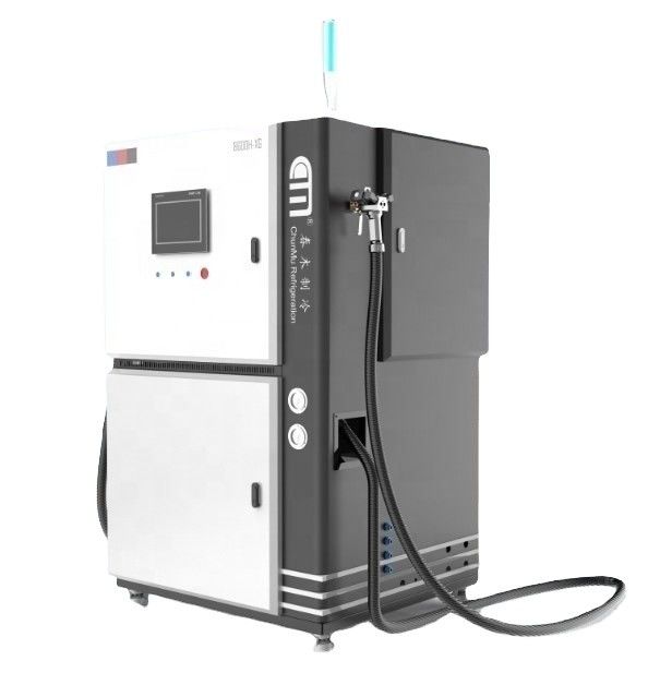 PLC Refrigerant Gas Filling Machine R134a R410a Automatic AC Recharge Equipment
