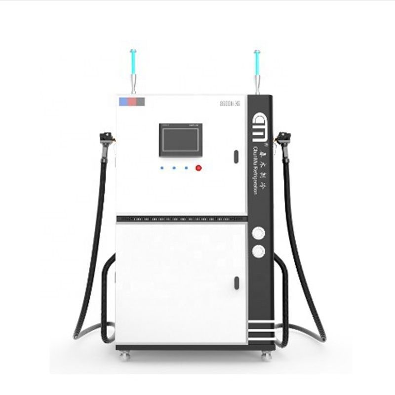 PLC Refrigerant Gas Filling Machine R134a R410a Automatic AC Recharge Equipment