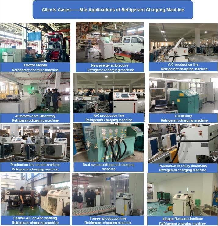 R32 R22 AC Refrigerant Charging Machine Vacuum Filling Station