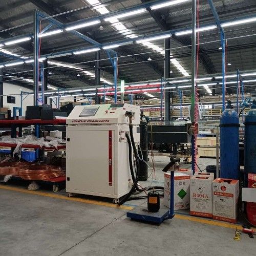 Automatic R600a R32 refrigerant gas filling equipment flammable refrigerant charging machine ac charging station